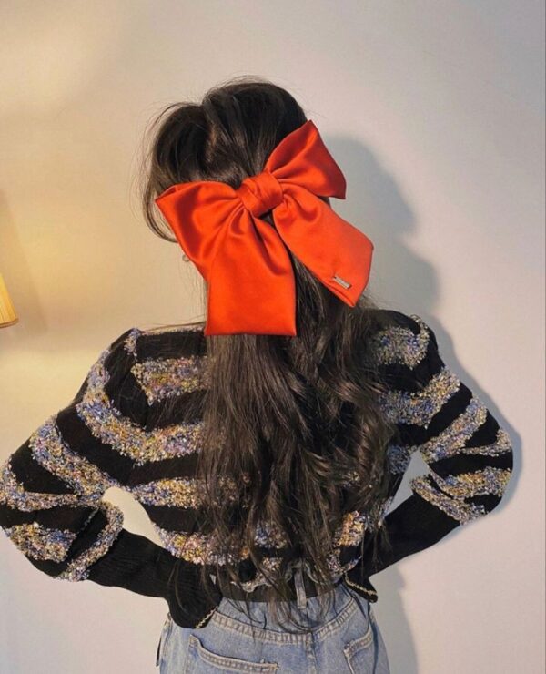 orange silk bow